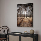 Winter Forest Trees Vertical Canvas Print
