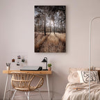 Winter Forest Trees Vertical Canvas Print