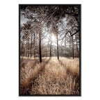 Winter Forest Trees Vertical Canvas Print