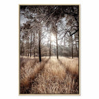 Winter Forest Trees Vertical Canvas Print