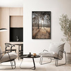 Winter Forest Trees Vertical Canvas Print