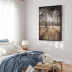Winter Forest Trees Vertical Canvas Print
