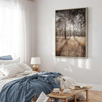 Winter Forest Trees Vertical Canvas Print