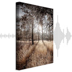 Winter Forest Trees Vertical Canvas Print