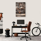 Winter Forest Trees Landscape Canvas Print