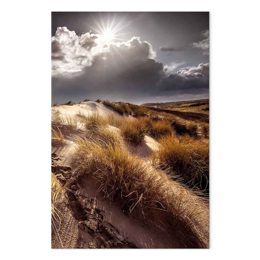 Clouded Sky Landscape Vertical Canvas Print