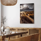 Clouded Sky Landscape Vertical Canvas Print