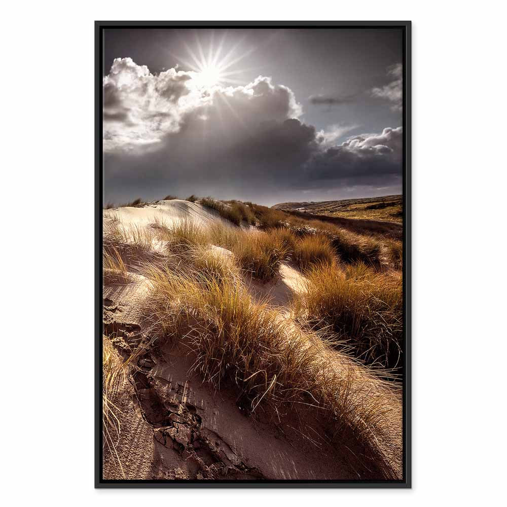 Clouded Sky Landscape Vertical Canvas Print