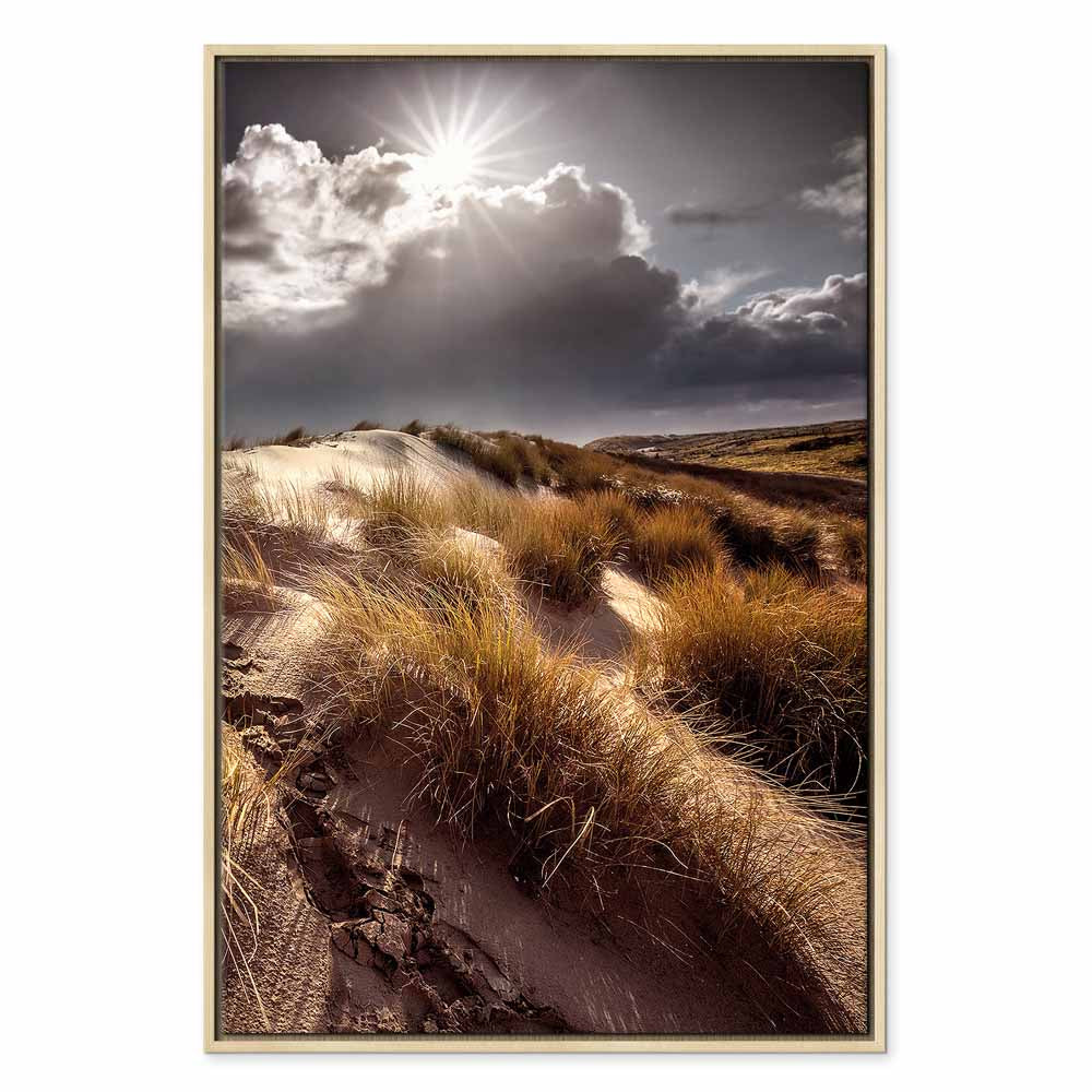 Clouded Sky Landscape Vertical Canvas Print