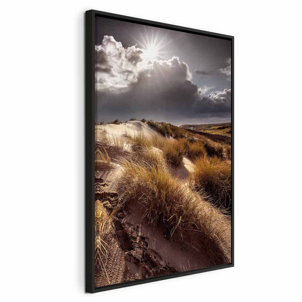 Clouded Sky Landscape Vertical Canvas Print