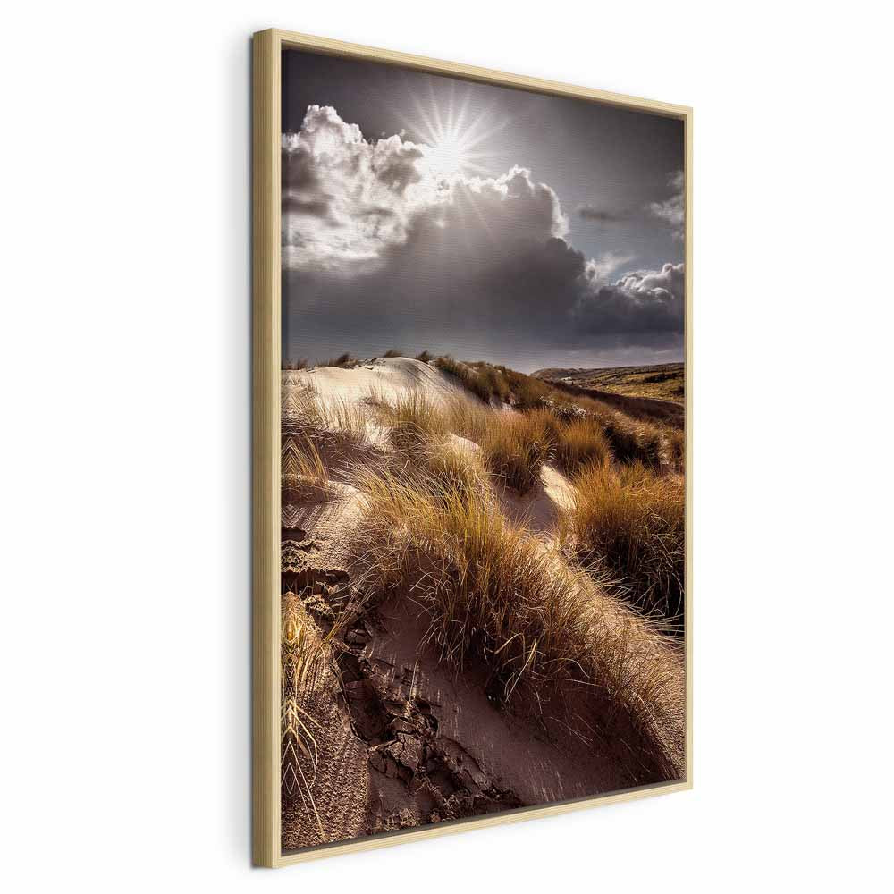 Clouded Sky Landscape Vertical Canvas Print