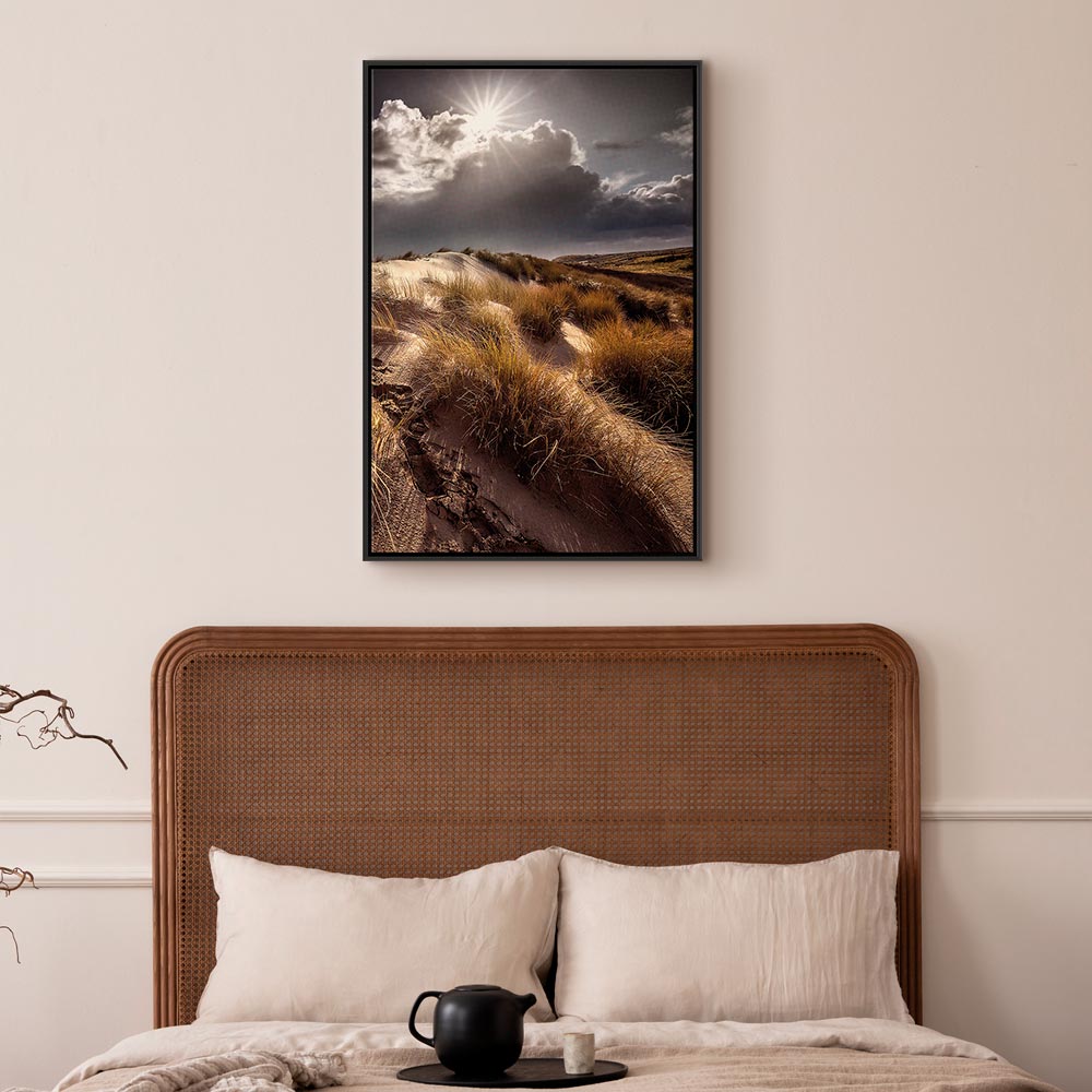 Clouded Sky Landscape Vertical Canvas Print