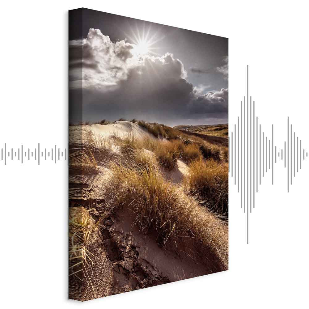 Clouded Sky Landscape Vertical Canvas Print