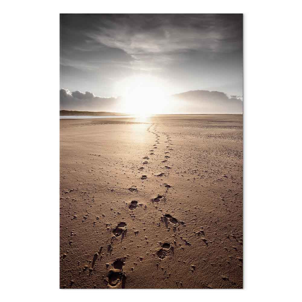 Beach Path Sky Sea Landscape Canvas Print