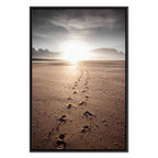 Beach Path Sky Sea Landscape Canvas Print