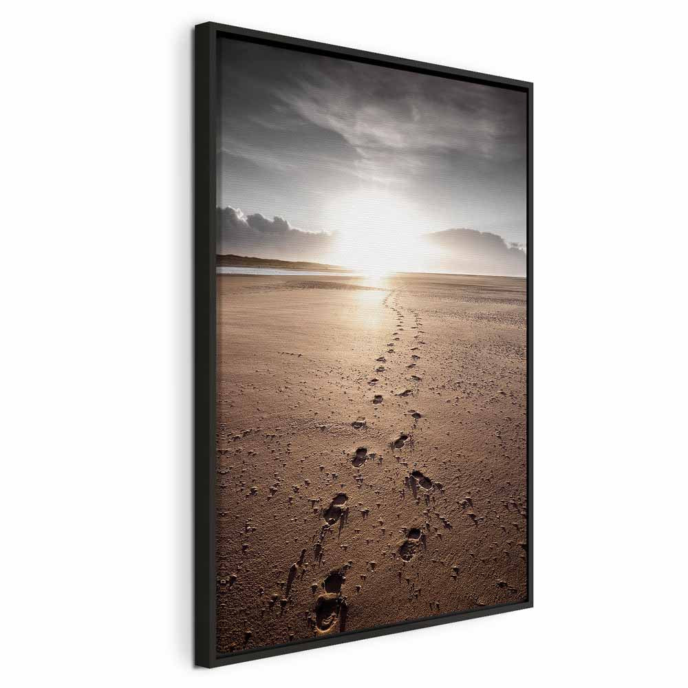 Beach Path Sky Sea Landscape Canvas Print