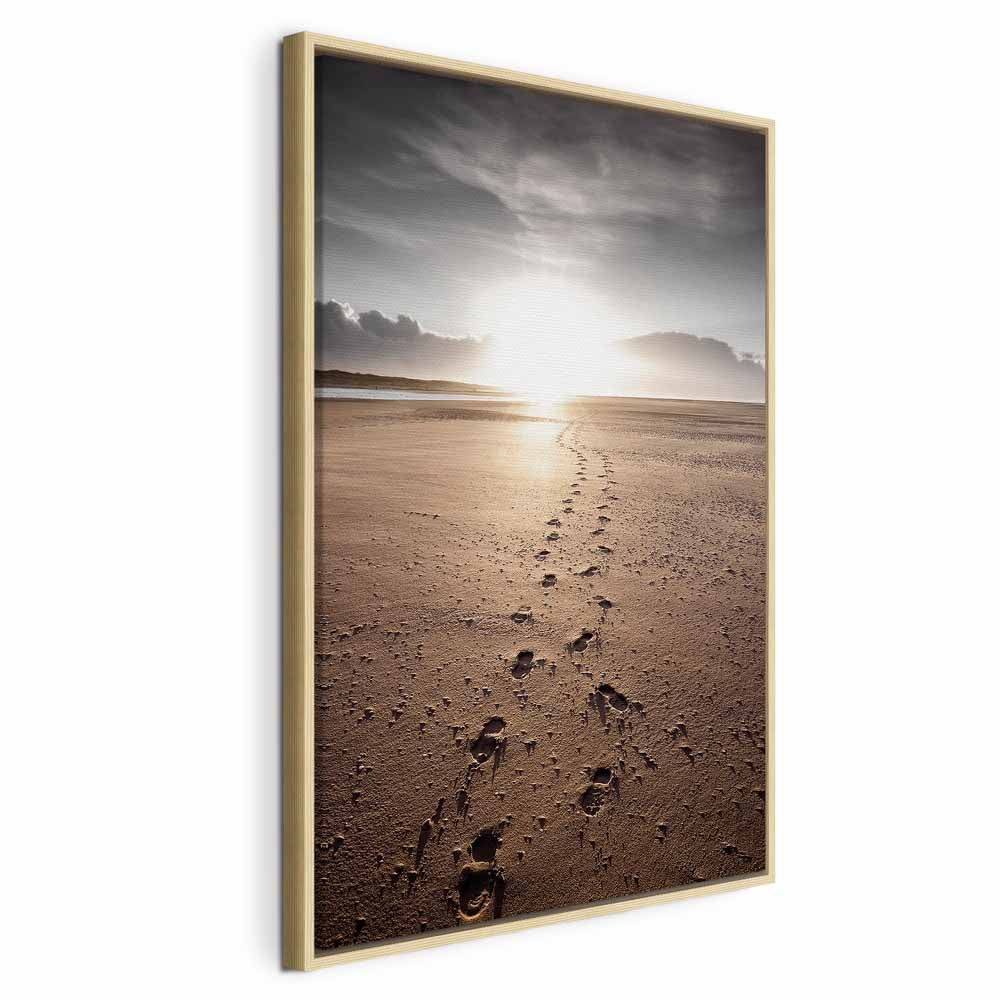Beach Path Sky Sea Landscape Canvas Print
