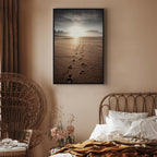 Beach Path Sky Sea Landscape Canvas Print
