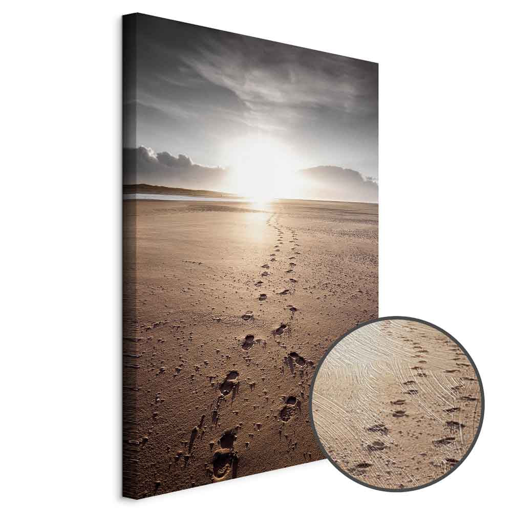 Beach Path Sky Sea Landscape Canvas Print