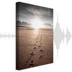 Beach Path Sky Sea Landscape Canvas Print