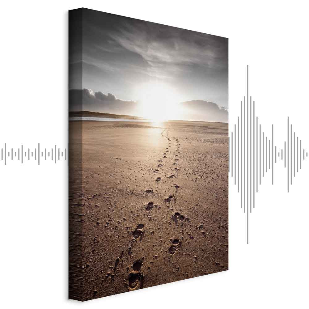 Beach Path Sky Sea Landscape Canvas Print
