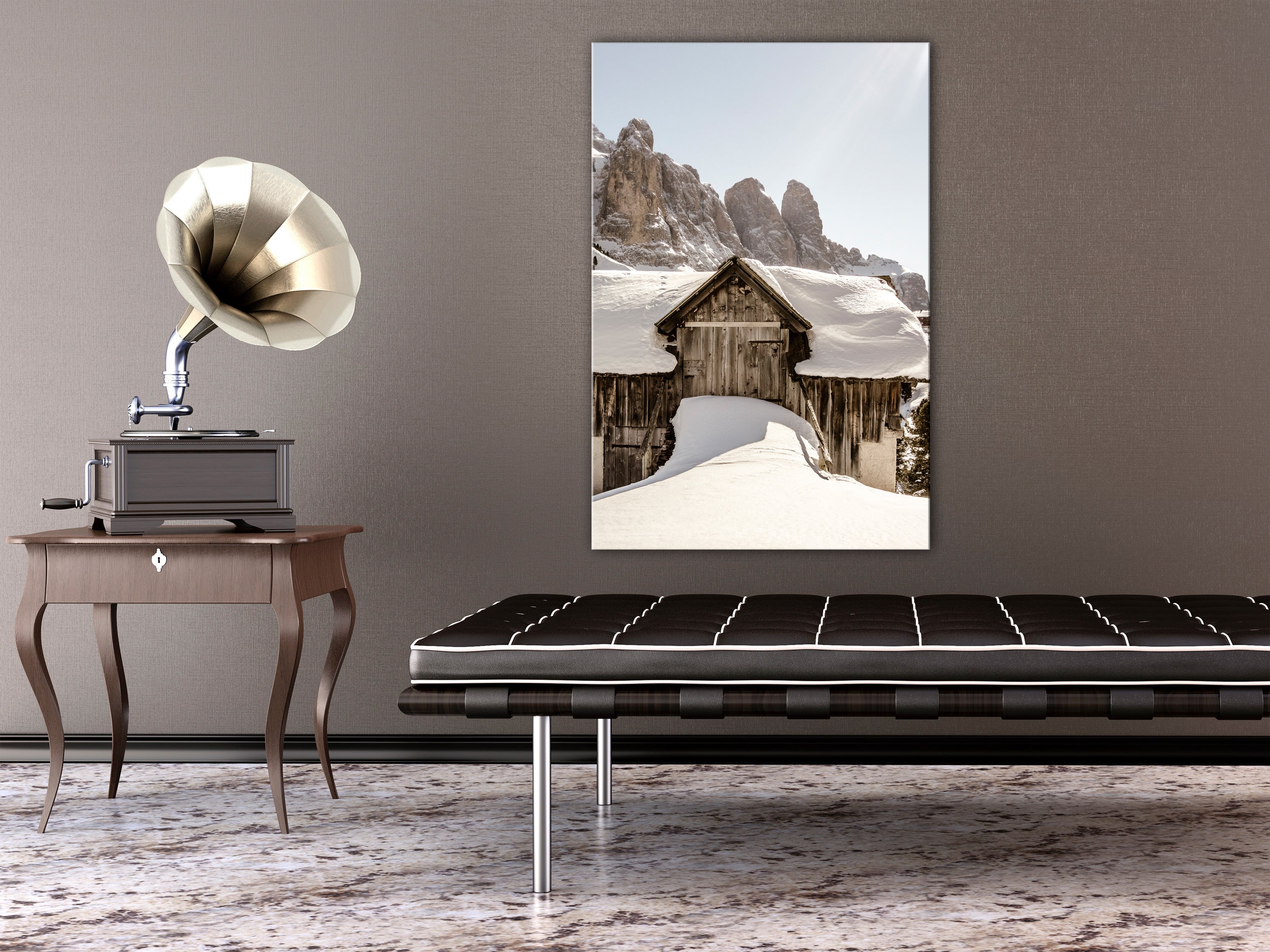 Canvas Print Winter in the Dolomites - Vertical (1 Part)