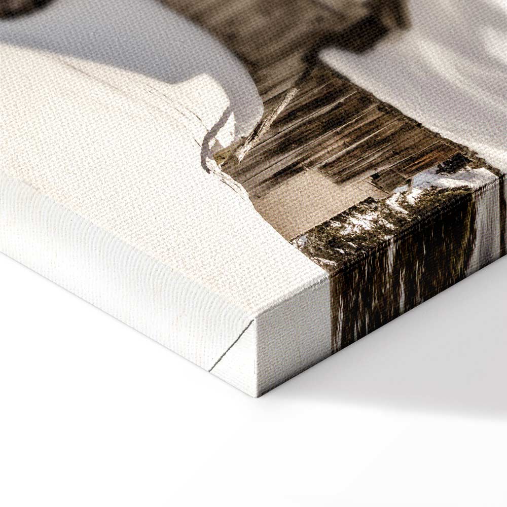 Dolomites Winter Landscape Vertical Canvas Print