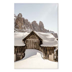 Dolomites Winter Landscape Vertical Canvas Print