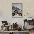 Dolomites Winter Landscape Vertical Canvas Print