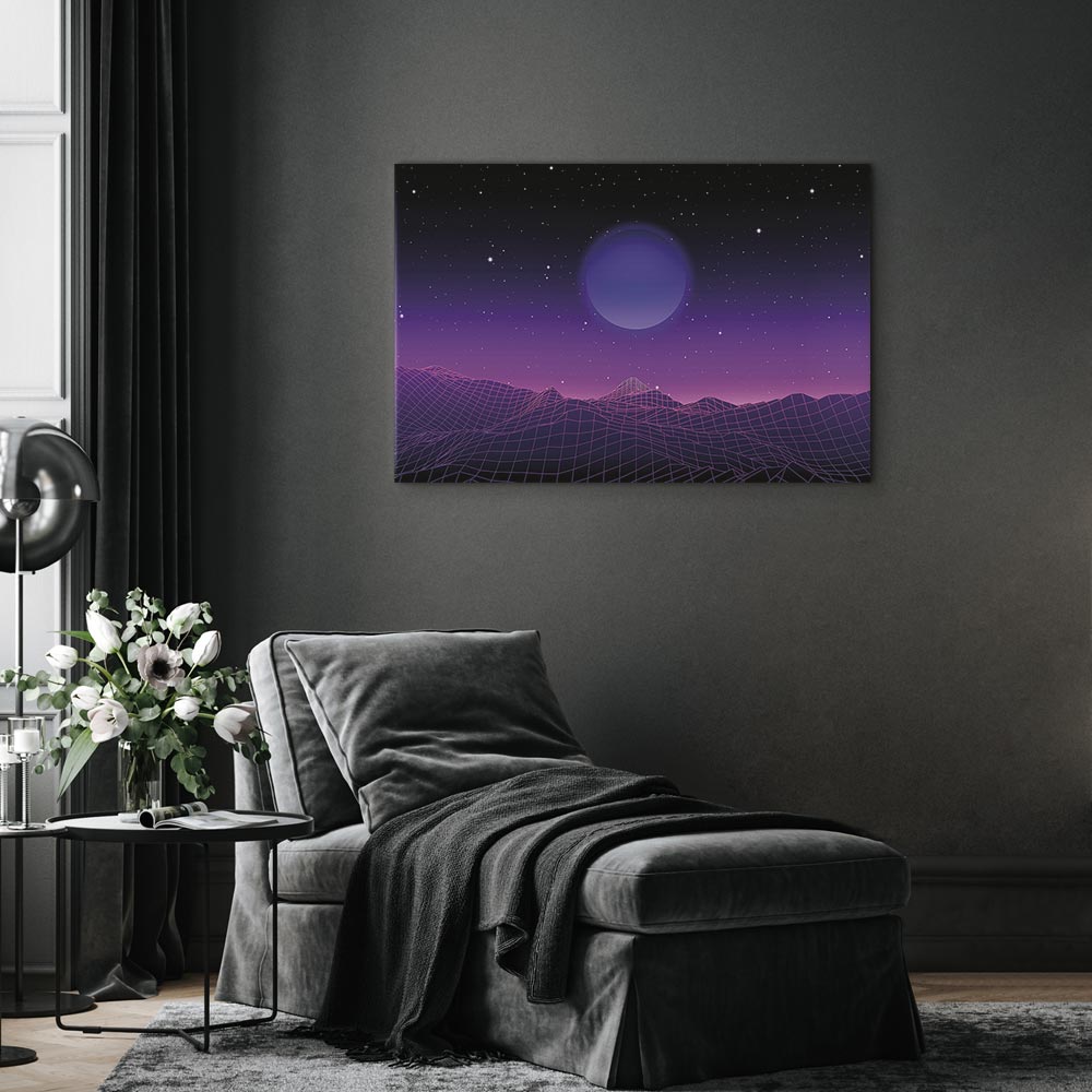 Futuristic Cosmos Landscape Canvas Print