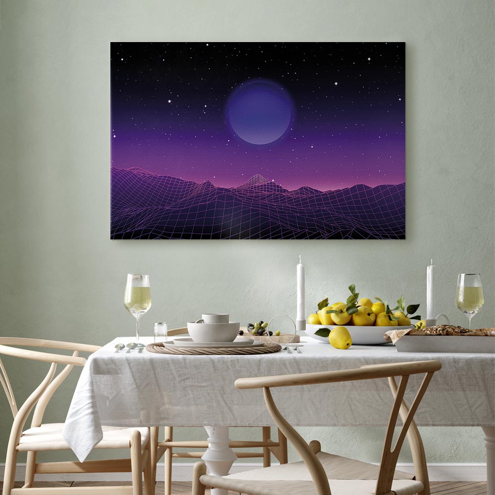 Futuristic Cosmos Landscape Canvas Print