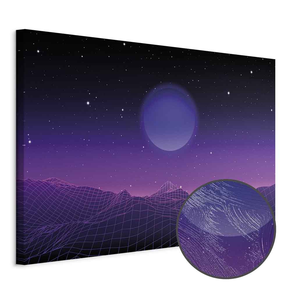 Futuristic Cosmos Landscape Canvas Print