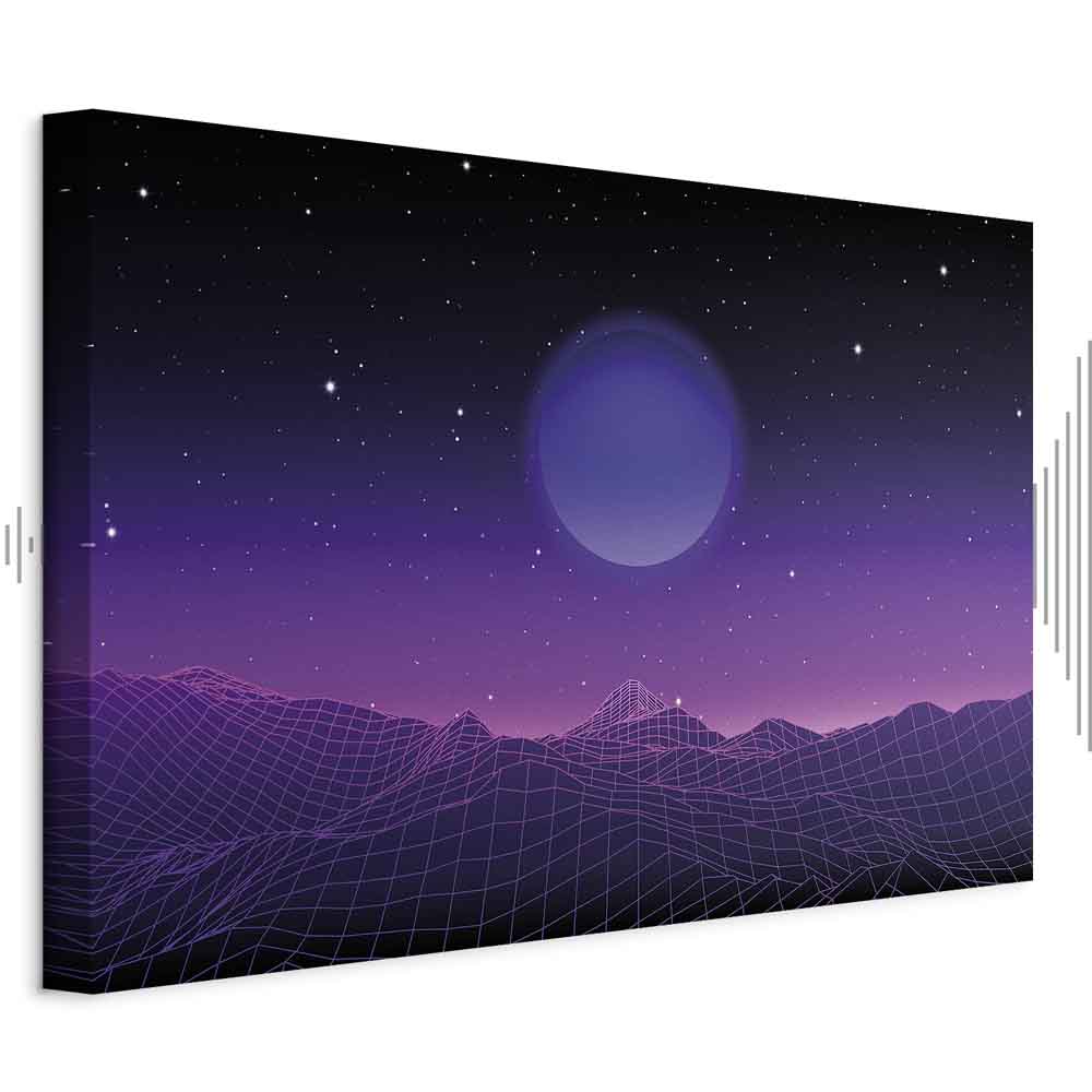 Futuristic Cosmos Landscape Canvas Print