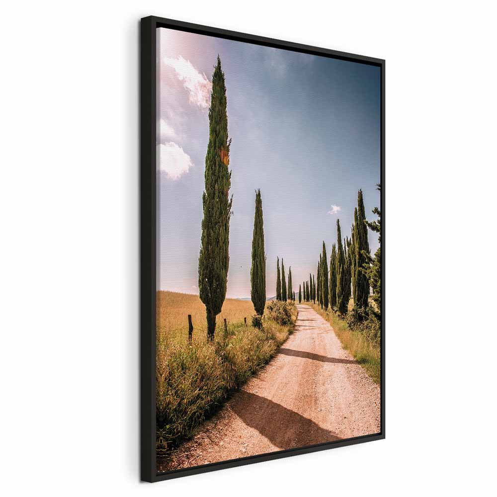 Italian Cypress Trees Landscape Canvas Print