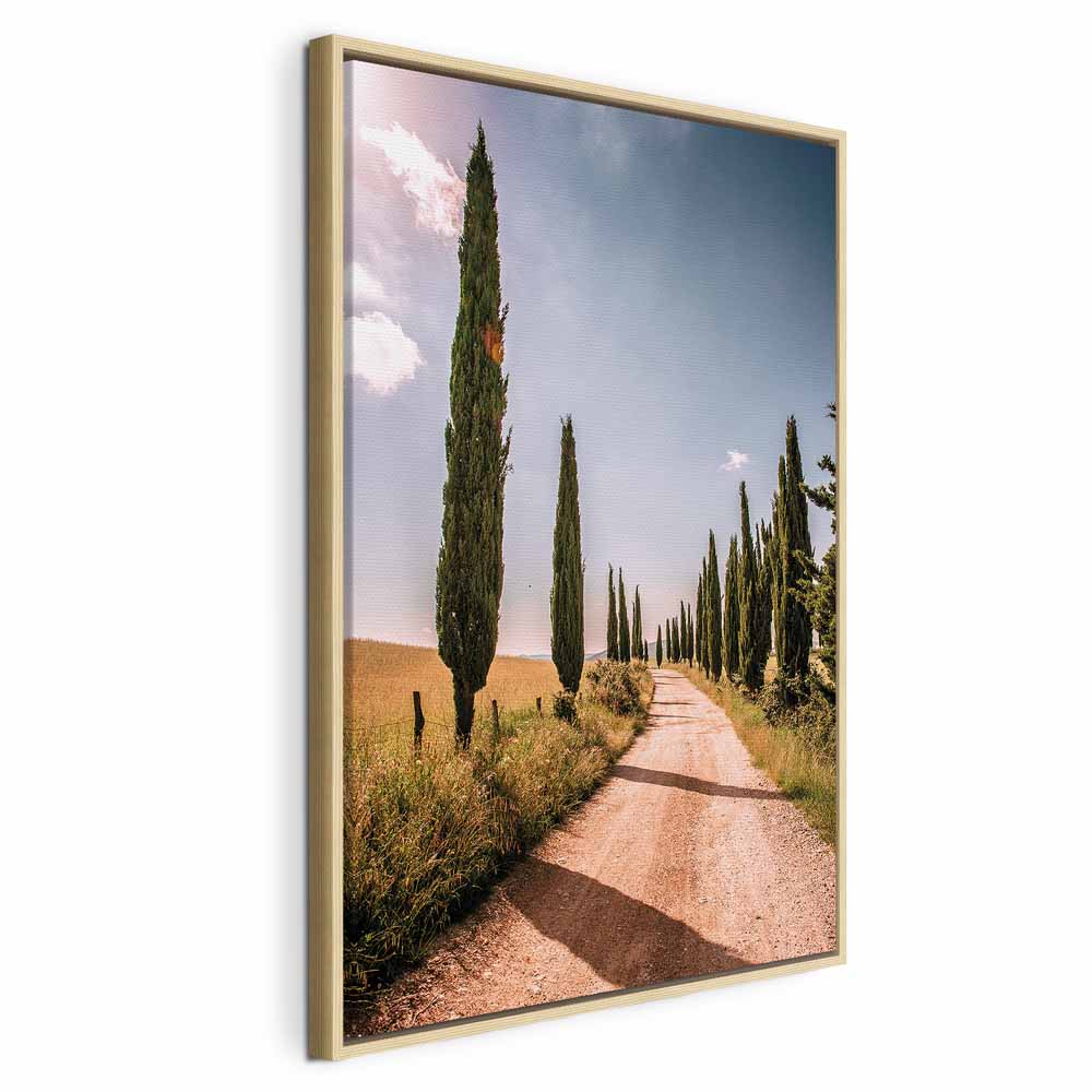 Italian Cypress Trees Landscape Canvas Print