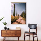 Italian Cypress Trees Landscape Canvas Print