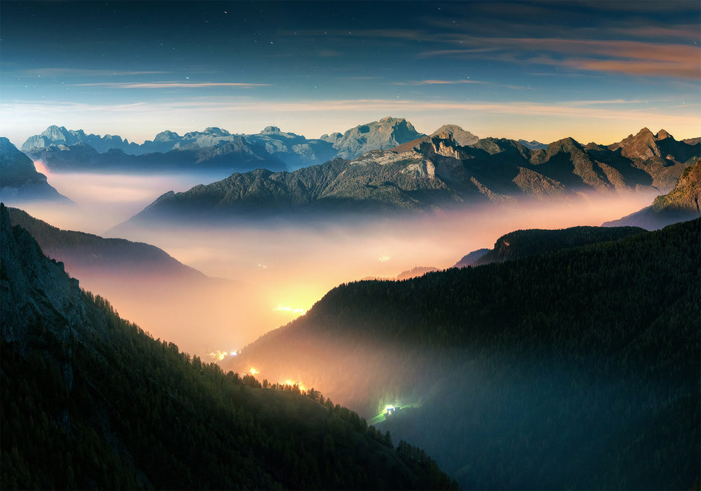 Wall mural Mountain Breath - Multicoloured