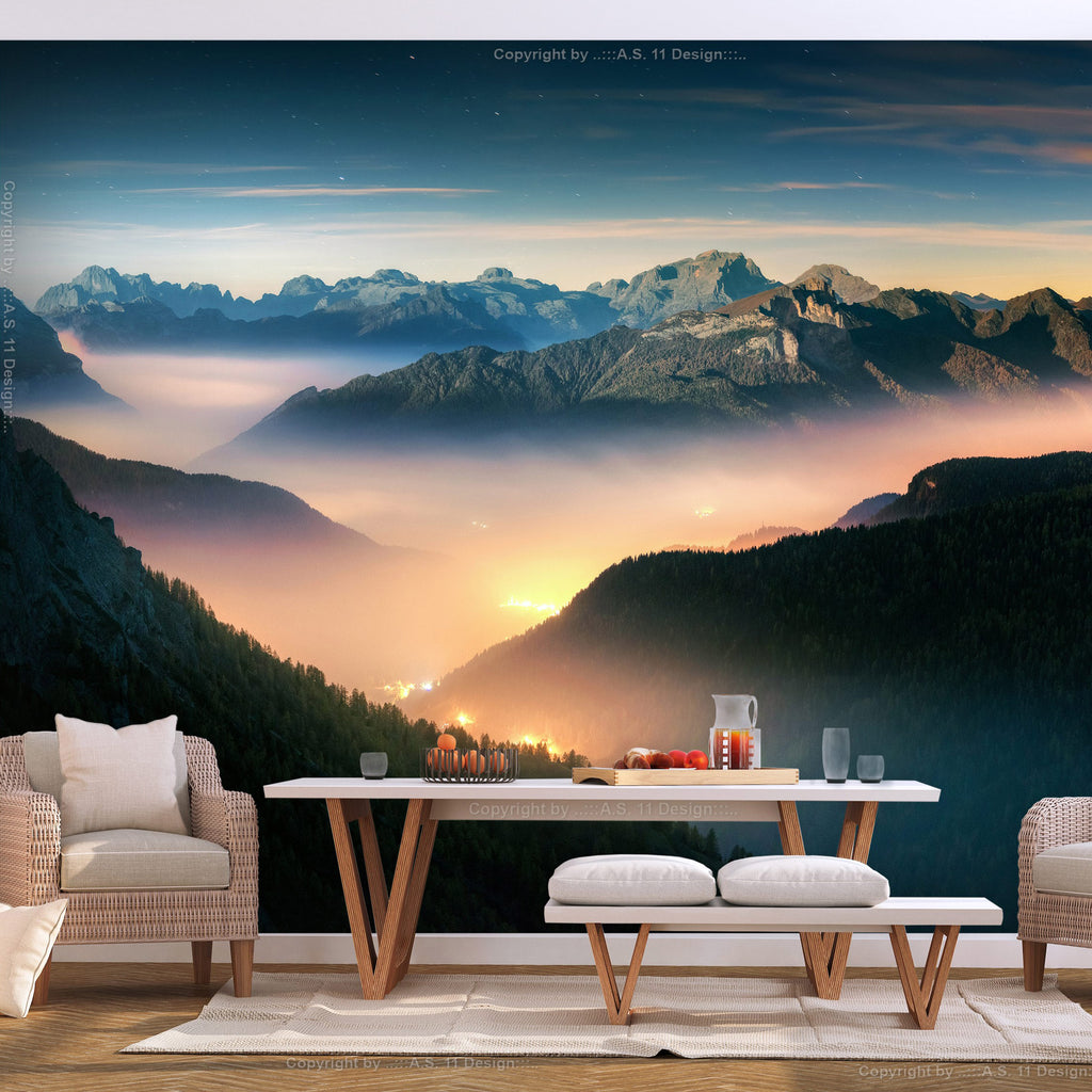 Wall mural Mountain Breath - Multicoloured
