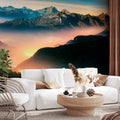 Misty Mountain Clouds Landscape Wall Mural