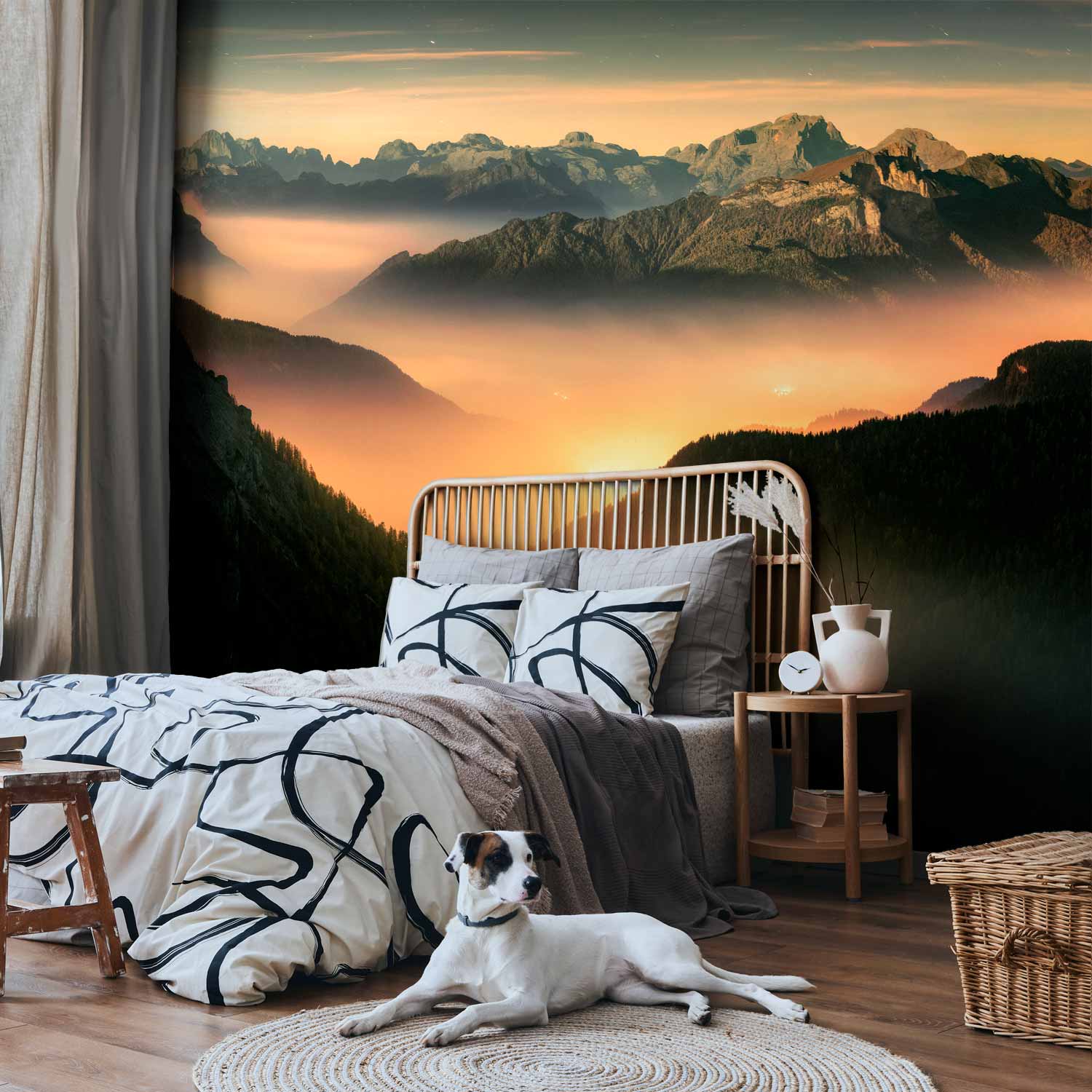 Mountain Clouds Landscape Wall Mural