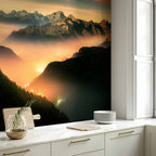 Mountain Clouds Landscape Wall Mural