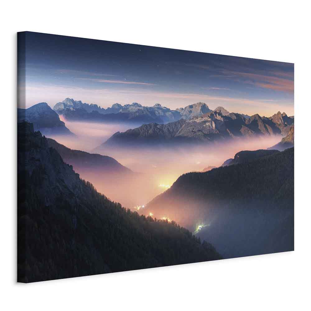 Mountain Clouds Landscape Canvas Print