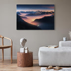 Mountain Clouds Landscape Canvas Print