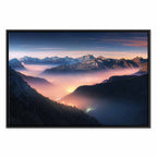 Mountain Clouds Landscape Canvas Print