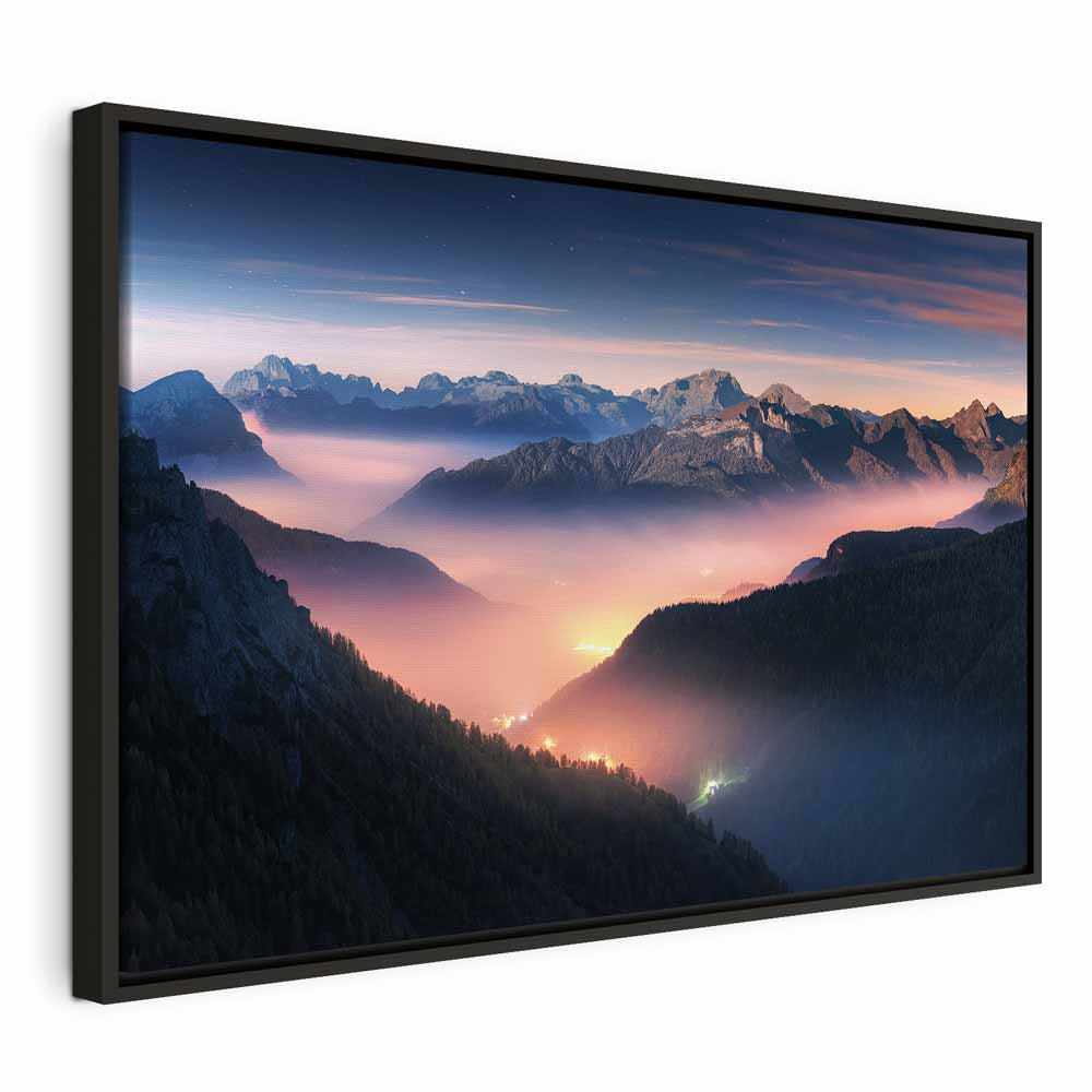 Mountain Clouds Landscape Canvas Print