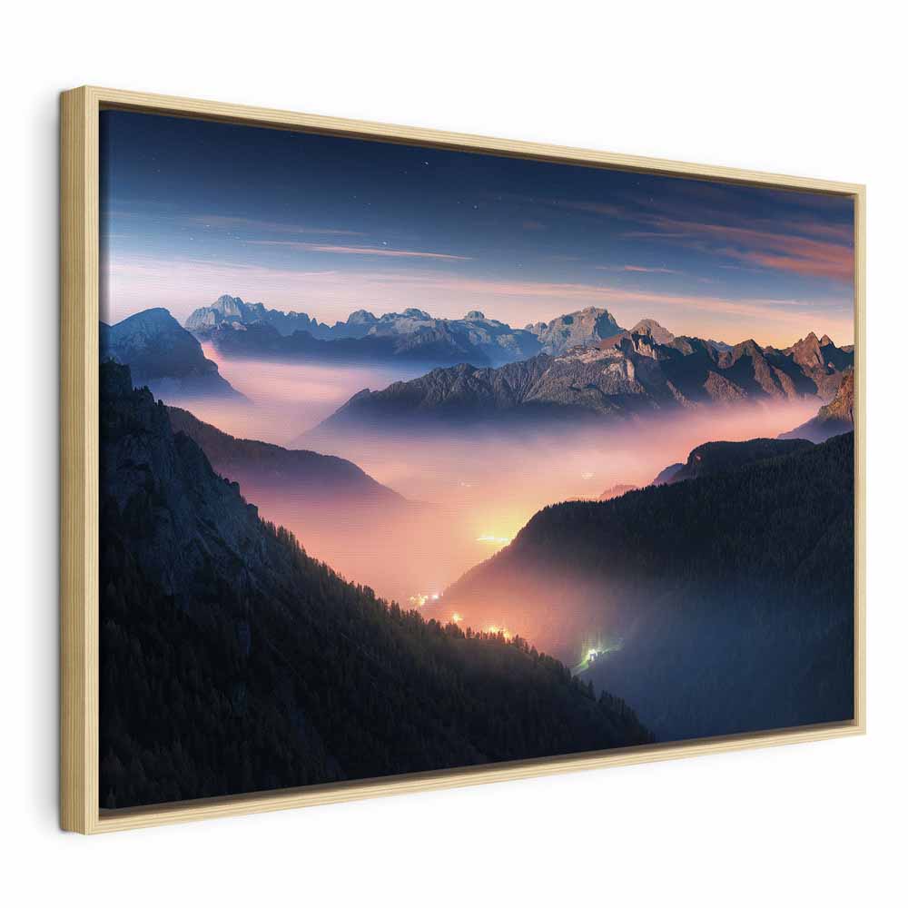 Mountain Clouds Landscape Canvas Print
