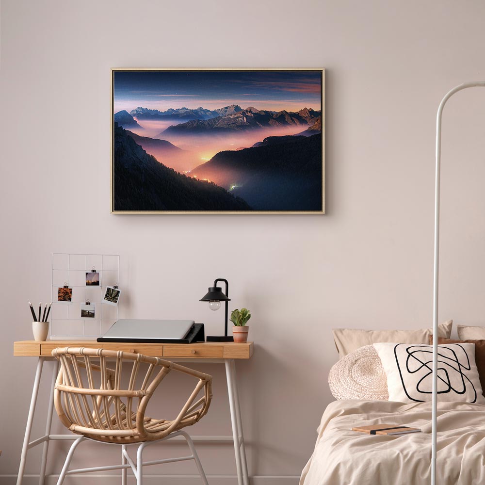 Mountain Clouds Landscape Canvas Print