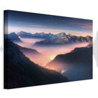 Mountain Clouds Landscape Canvas Print