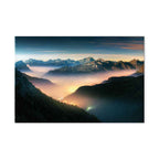 Misty Mountain Clouds Landscape Canvas Print