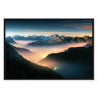 Misty Mountain Clouds Landscape Canvas Print